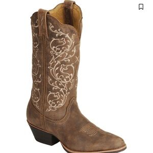 Twisted X Tan Embroidered Leather Cowboy Boots